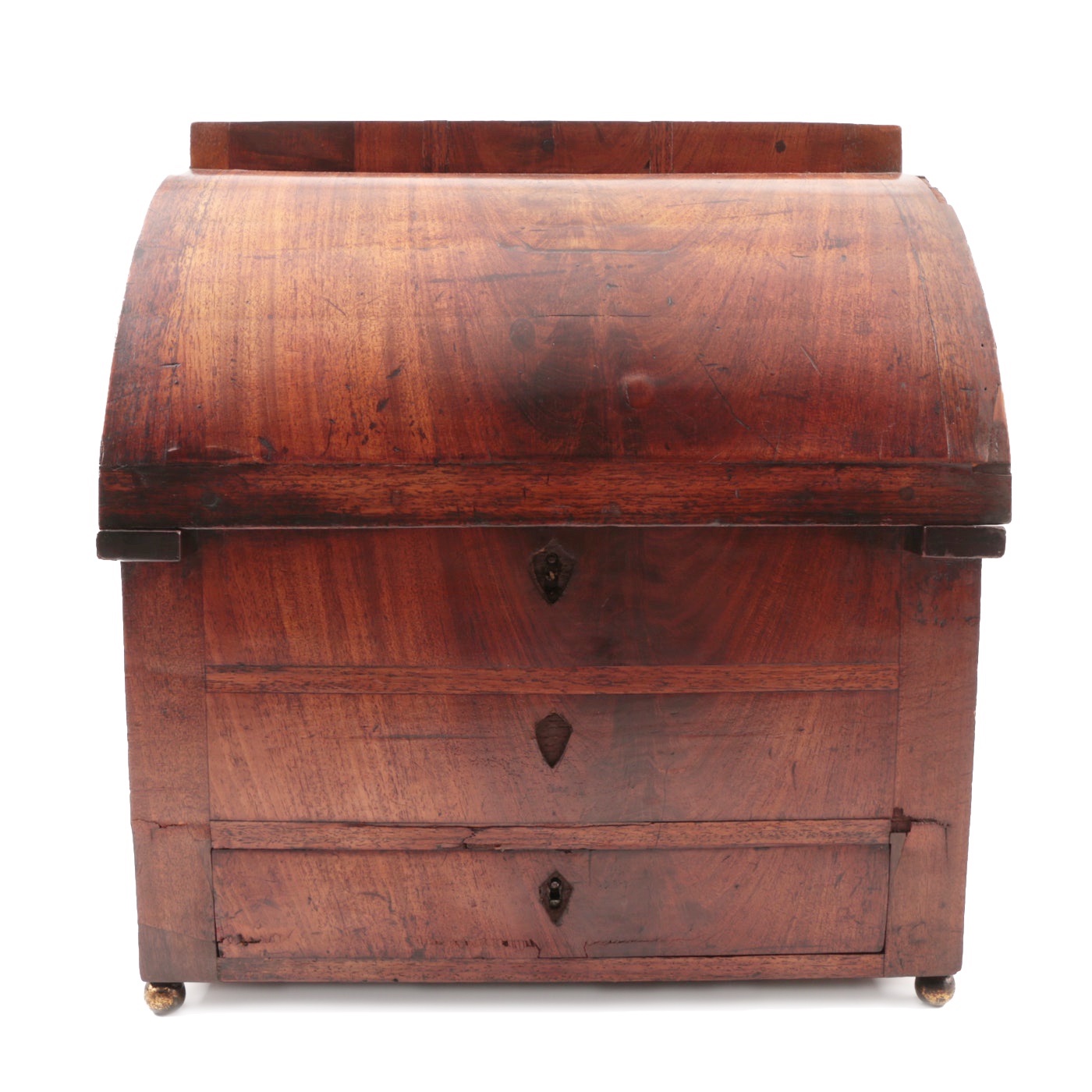 Dutch Mahogany Bureau-Form Decanter Box, Early 19th Century